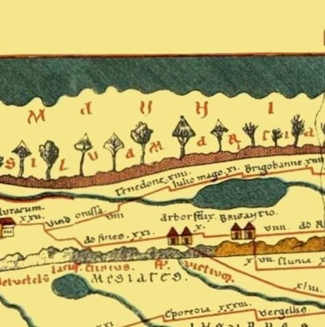 Ausschnitt aus der Tabula Peutingeriana