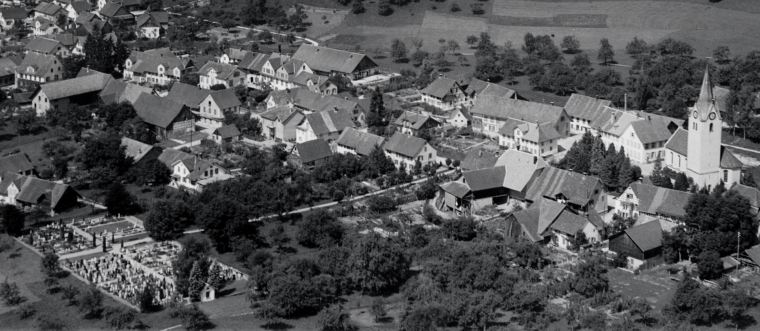 Luftbild Friedhof, 21.8.1934